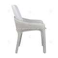 Italian minimalist white saddle leather armest chairs